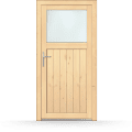 Rustic Solid Wood Plank Entry Door